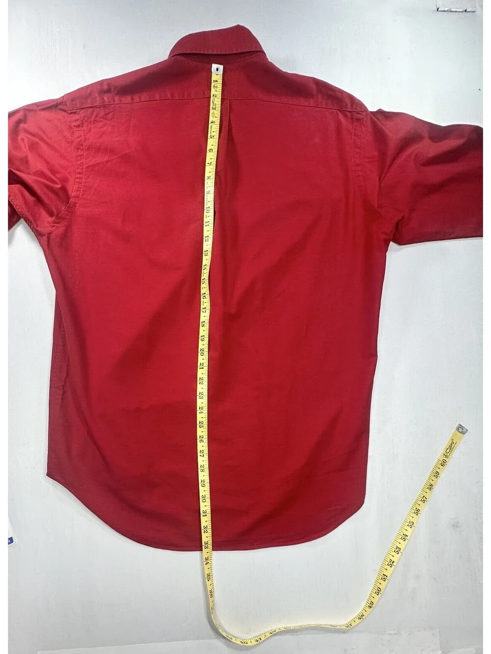 Lauren Ralph 100% Cotton Embroidered Oxford Button Up Red M